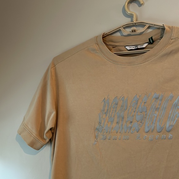Parasuco T Shirt XL Metallic Silver & Tan - Picture 3 of 9